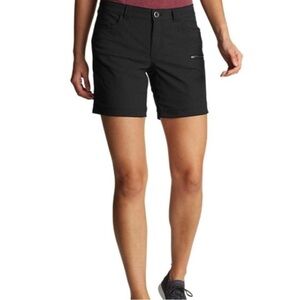 Eddie Bauer Black Rainier Nylon Stretch Cargo Shorts, size 16
